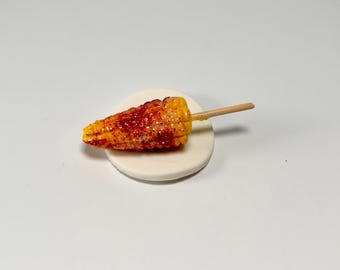 Handcrafted Miniature Elote Loco, Salvadoran Street Corn, Dollhouse Food (1:12 Scale)