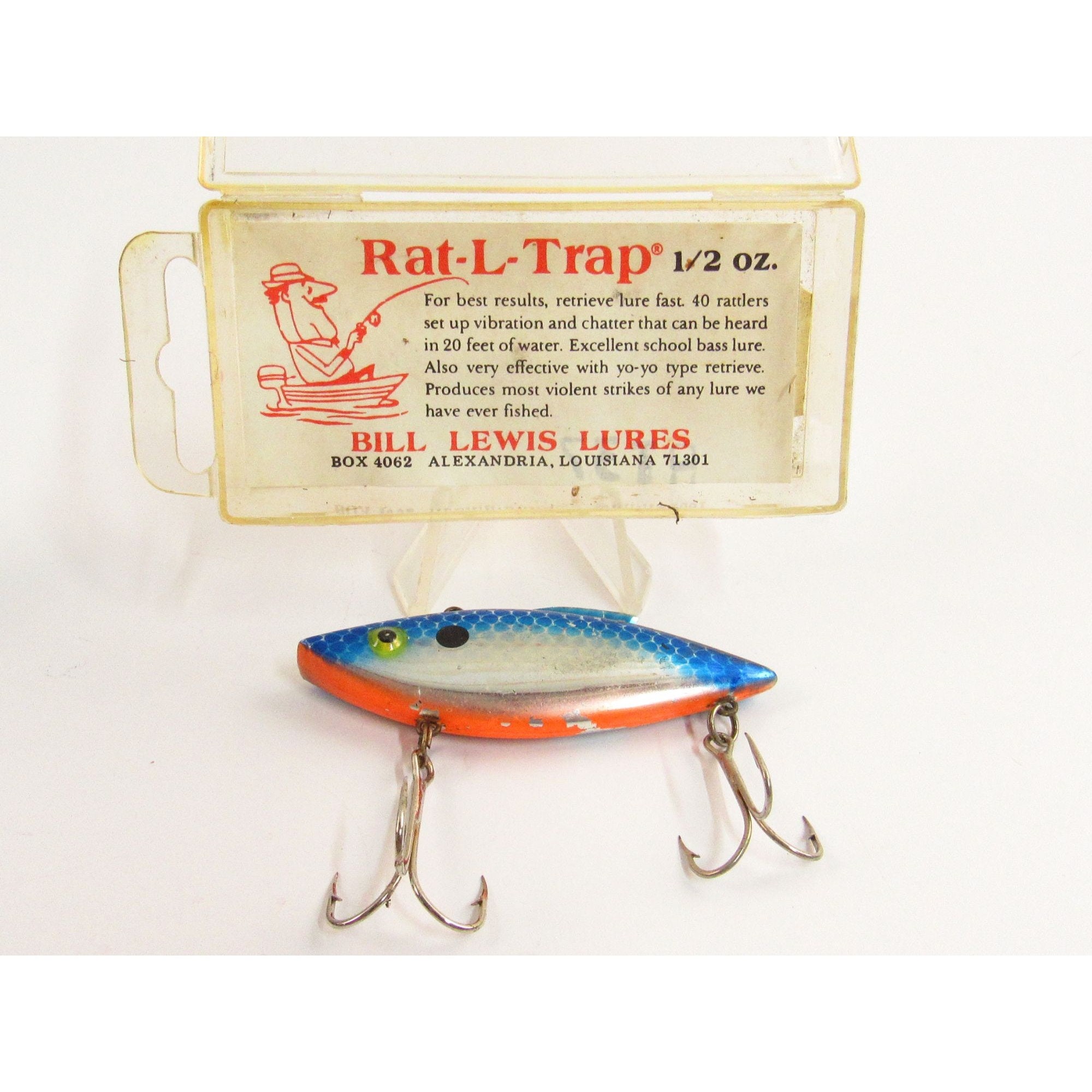 Vintage Rat L Trap Rattle Trap Fishing Lure Bill Lewis Lures L143 -   Hong Kong