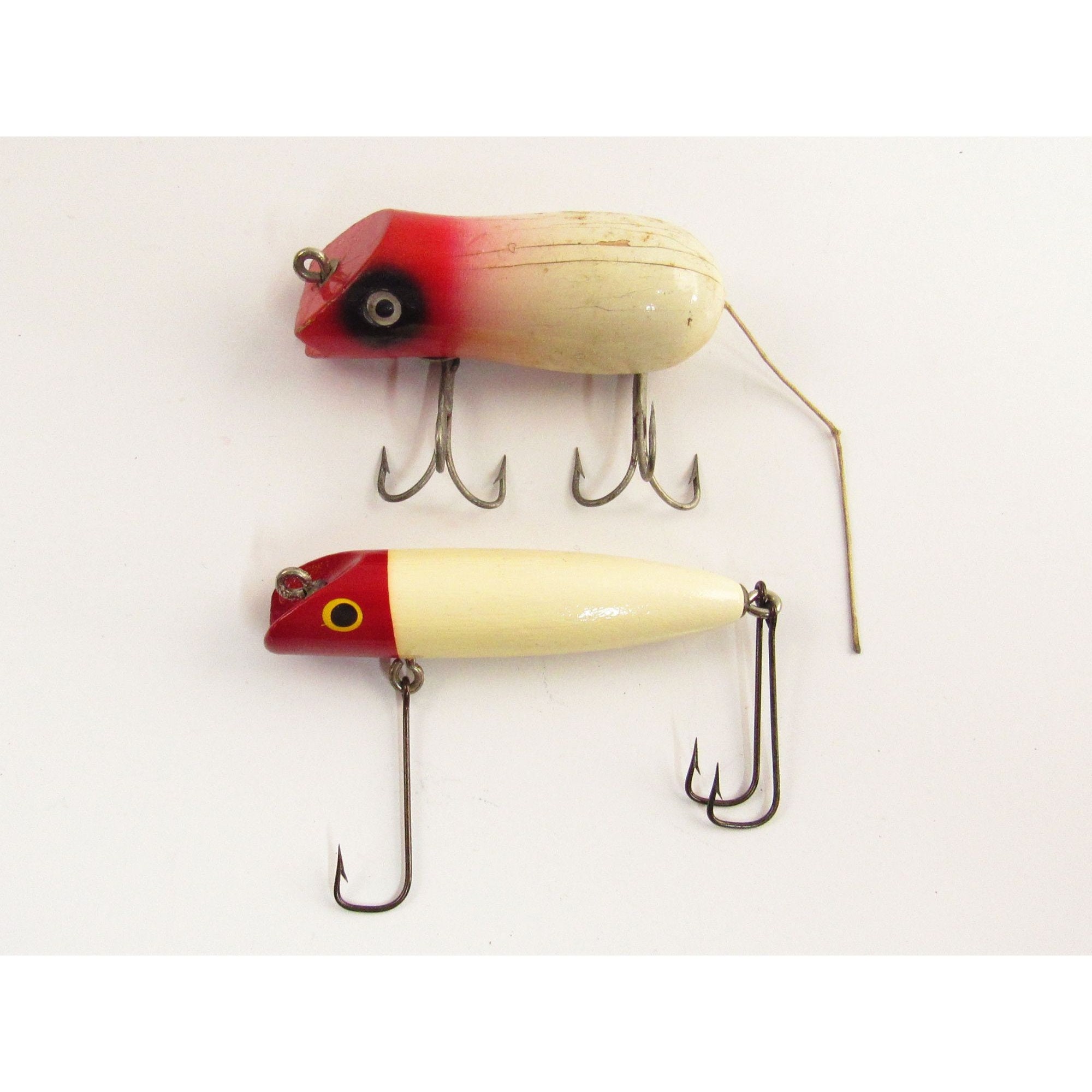 Marty's Mighty Mouse Wood Fishing Lure and an Unsigned Wood Lure L147