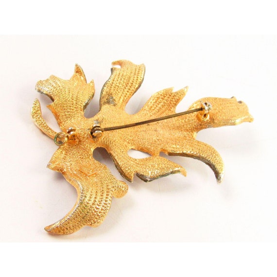 Judy Lee Two-Tone Leaf Brooch/Pendant Along With … - image 4