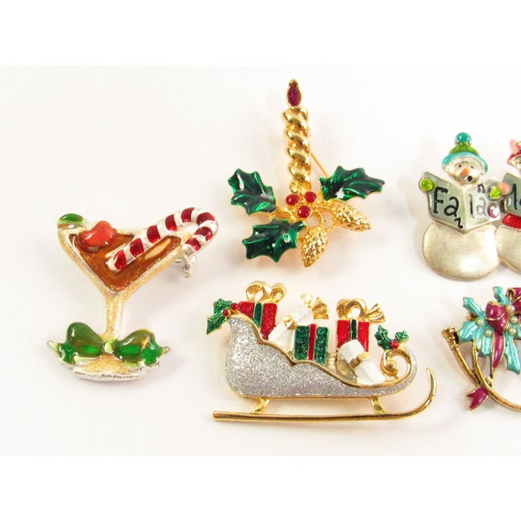 Collection of Christmas Holiday Enamel Accented B… - image 2