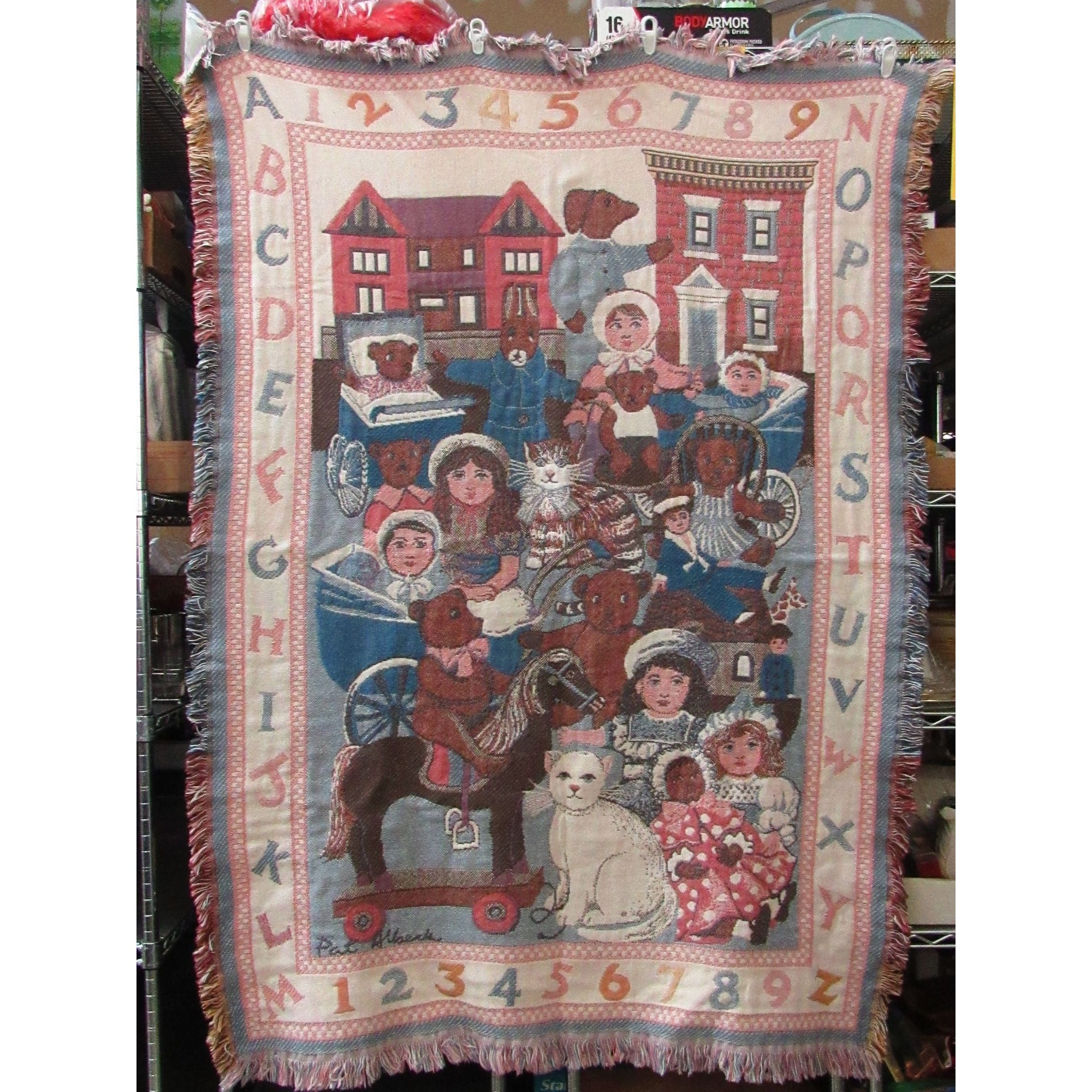 Goodwin Weavers Fringed Woven Cotton Victorian Toys and Abcs Throw E195 -  Etsy