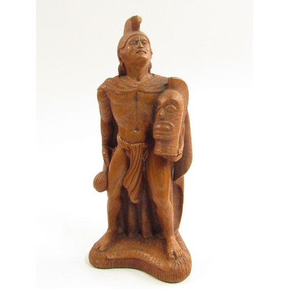 ビンテージ ハワイ製 COCOJOES HAPA-WOOD カメハメハ大王 置物