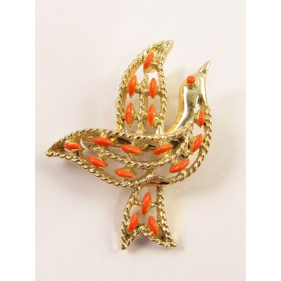 Gerry's Dove Pendant Brooch in Gold Tone finish W… - image 1