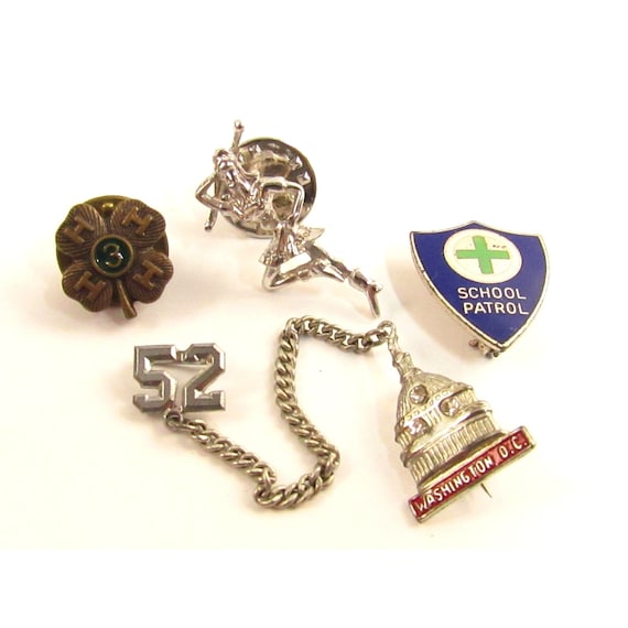 Vintage Lapel Pin Collection Washington DC School… - image 1