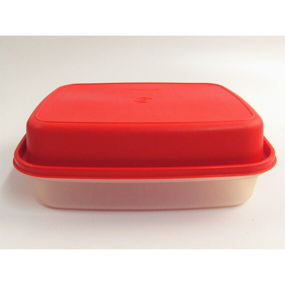 Vintage Tupperware Red Meat Marinating Container 1294-7 OR 