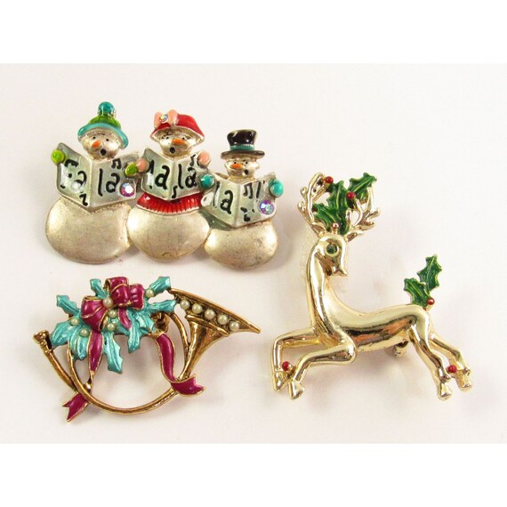 Collection of Christmas Holiday Enamel Accented B… - image 6