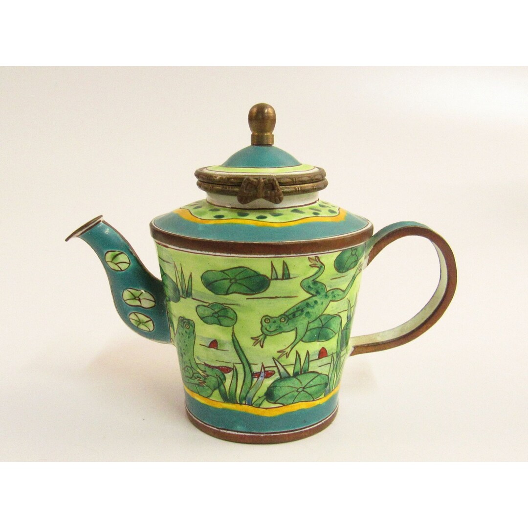 Kelvin Chen 2000 Mini Teapot Enameled Copper No. K68 Frogs and Etsy