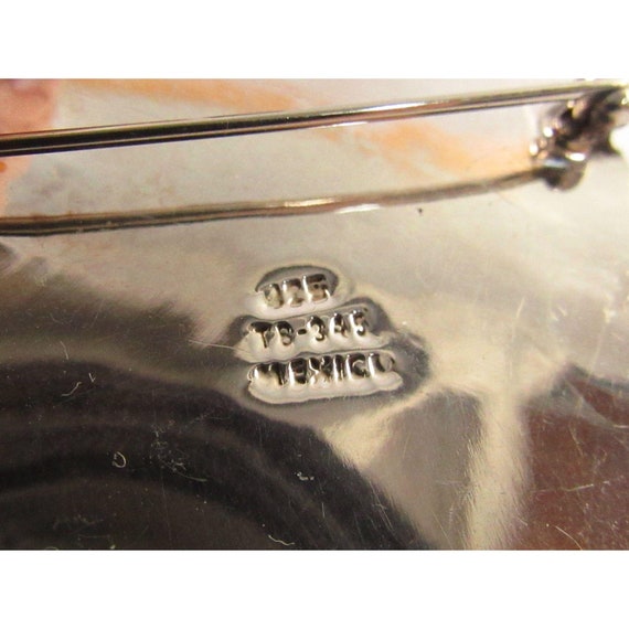 Vintage Taxco Sterling Silver Pendant Brooch Sign… - image 3