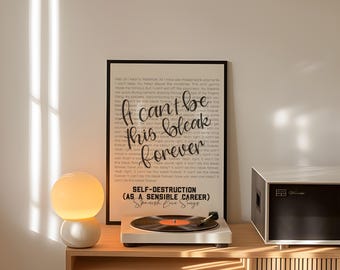 Spanish Love Songs Lyric Print | Minimalist Music Poster (Digital Download)