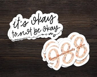 Mental Health, Suicide Prevention Number Sticker Set