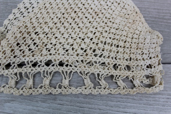Vintage Crochet Camisole Bra Top Bralette  Ecru - image 5