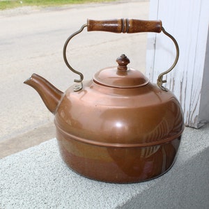 Vintage Revere Ware Copper Bottom Pots Pans Teapot Kitchen