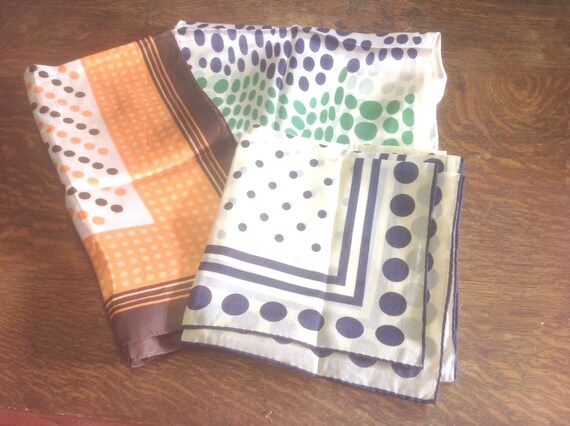 60's Scarves Retro Mod 3 Fashion Women's Scarfs Vintage