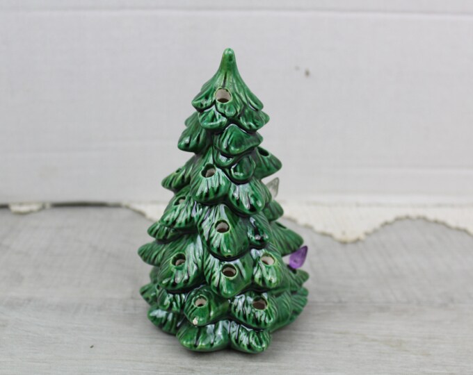Vintage Ceramic Christmas Tree Holland Mold 6 Has Bulbs Etsy