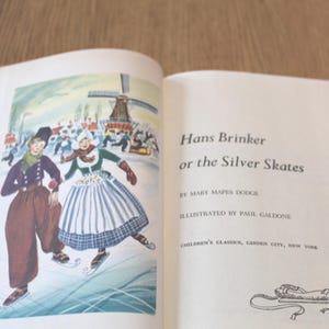 Hans Brinker Book 1954 The Silver Skates Mary Mapes Dodge