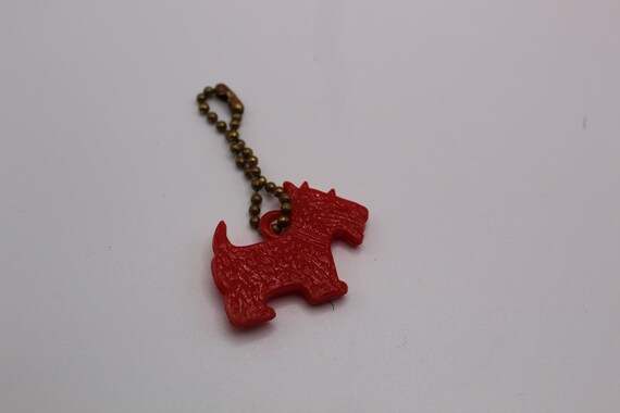 Vintage Scottie Dog Westie Brooch Pin and Key Cha… - image 4