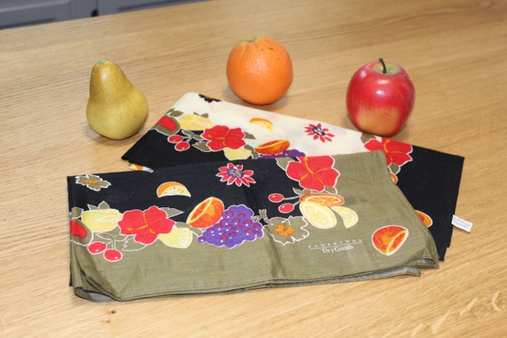 Vintage Farmhouse Table Linens Scarves Fruit Camb… - image 1