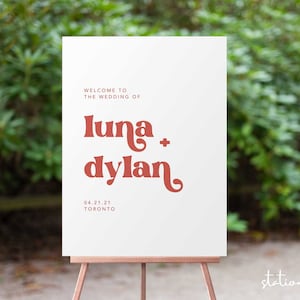 Enseigne pour mariage ou événement | Panneau en mousse imprimé OU poster imprimé OU impression numérique à télécharger | 18 x 24 pouces