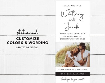 Personalized Jack and Jill Ticket: Printed or Digital