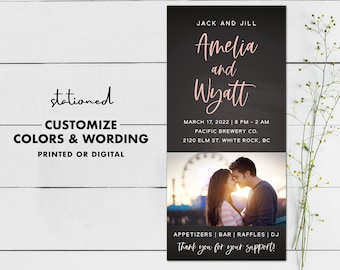 Custom Chalkboard Jack and Jill Tickets (Printed or Digital)