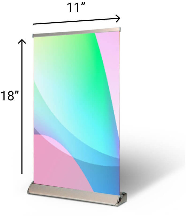 Table Top Pull Up Banner Small Trade Show Signage 11 X 18