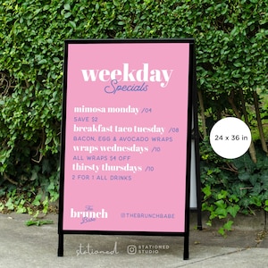 Sandwich Board A-Frame Sign Printing with Metal Stand