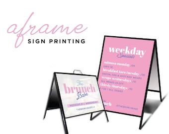 Sandwich Board A-Frame Sign Printing with Stand | Double Sided | Sidewalk Sign