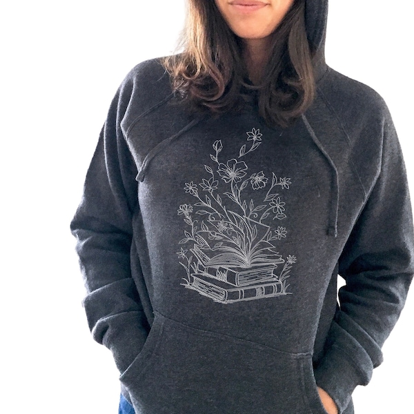 Books Are Magic Embroidered Hoodie