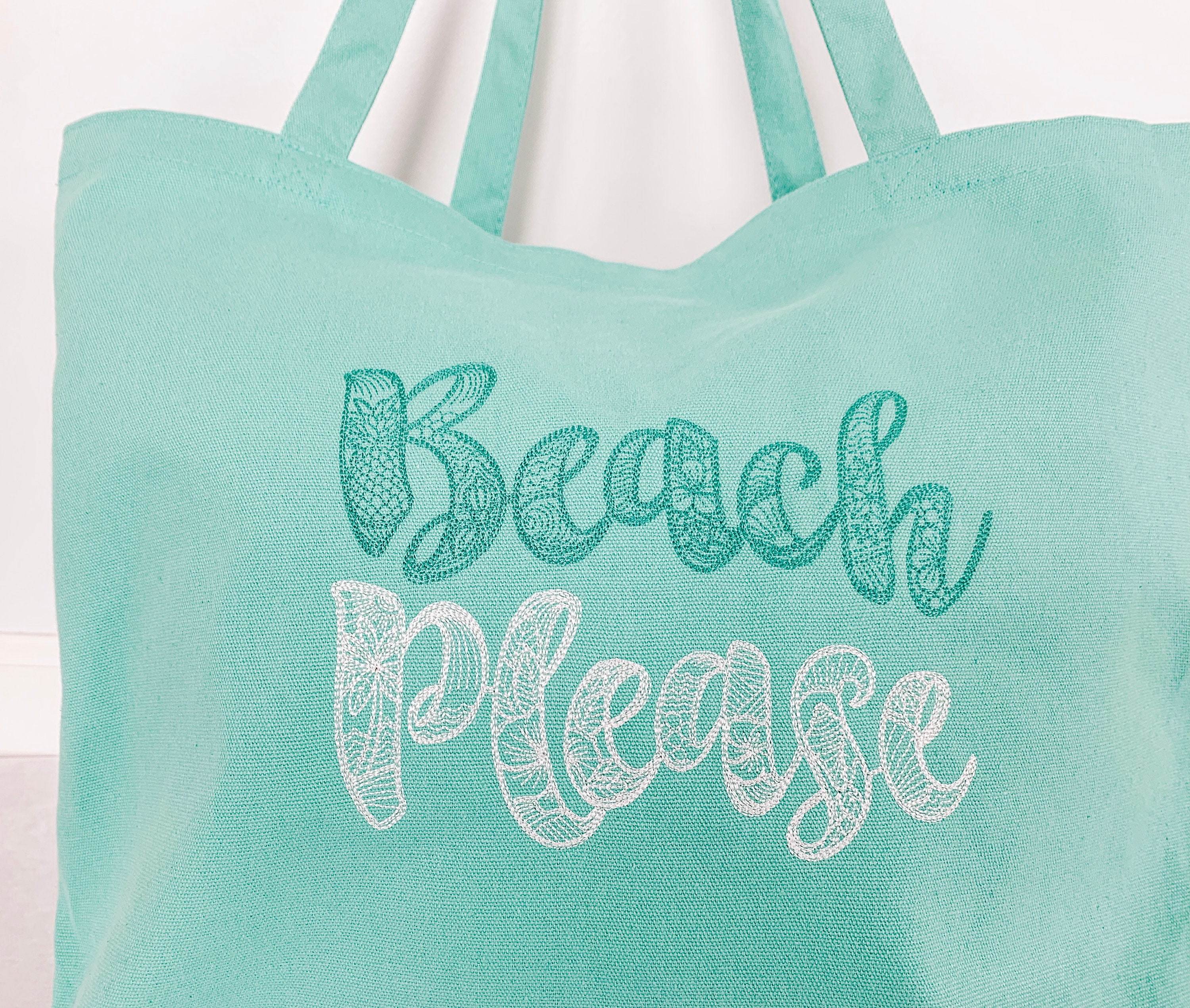 embroidered beach bags