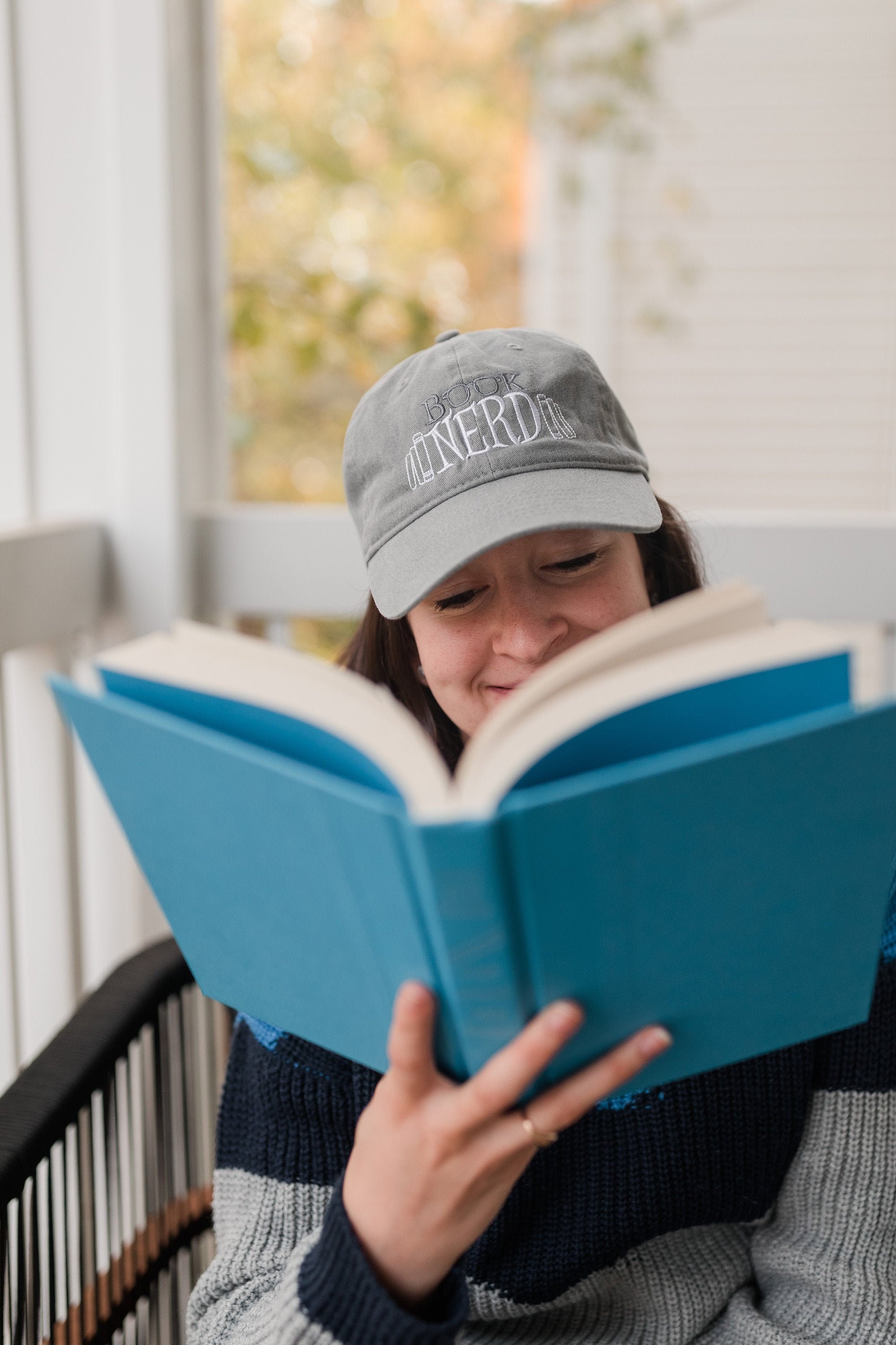 Book Nerd Embroidered Baseball Cap 