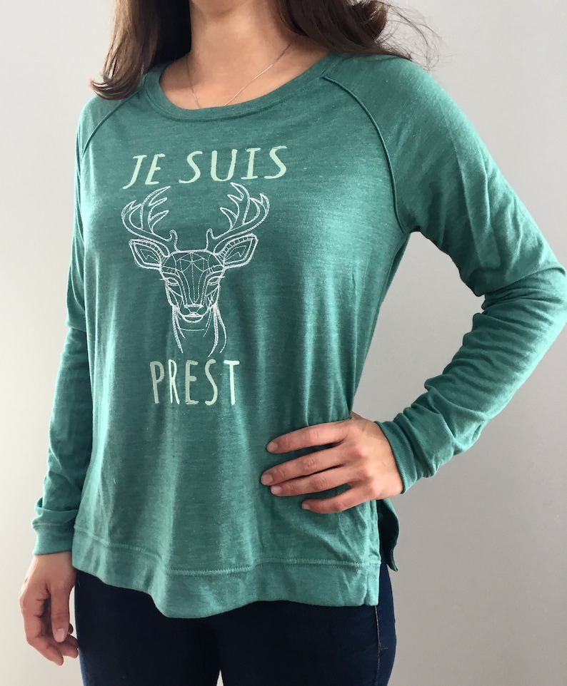 Je Suis Prest Embroidered Pullover Clan Fraser Motto Gifts for Readers