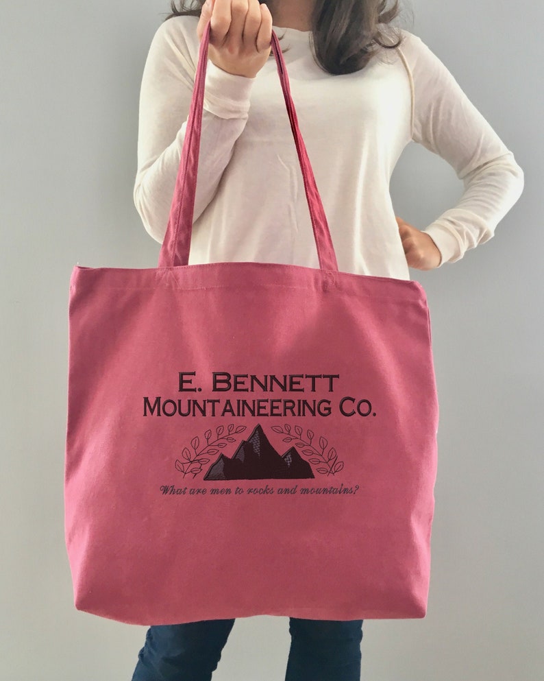Bennett Mountaineering Co Jane Austen Tote Embroidered Book Bag E