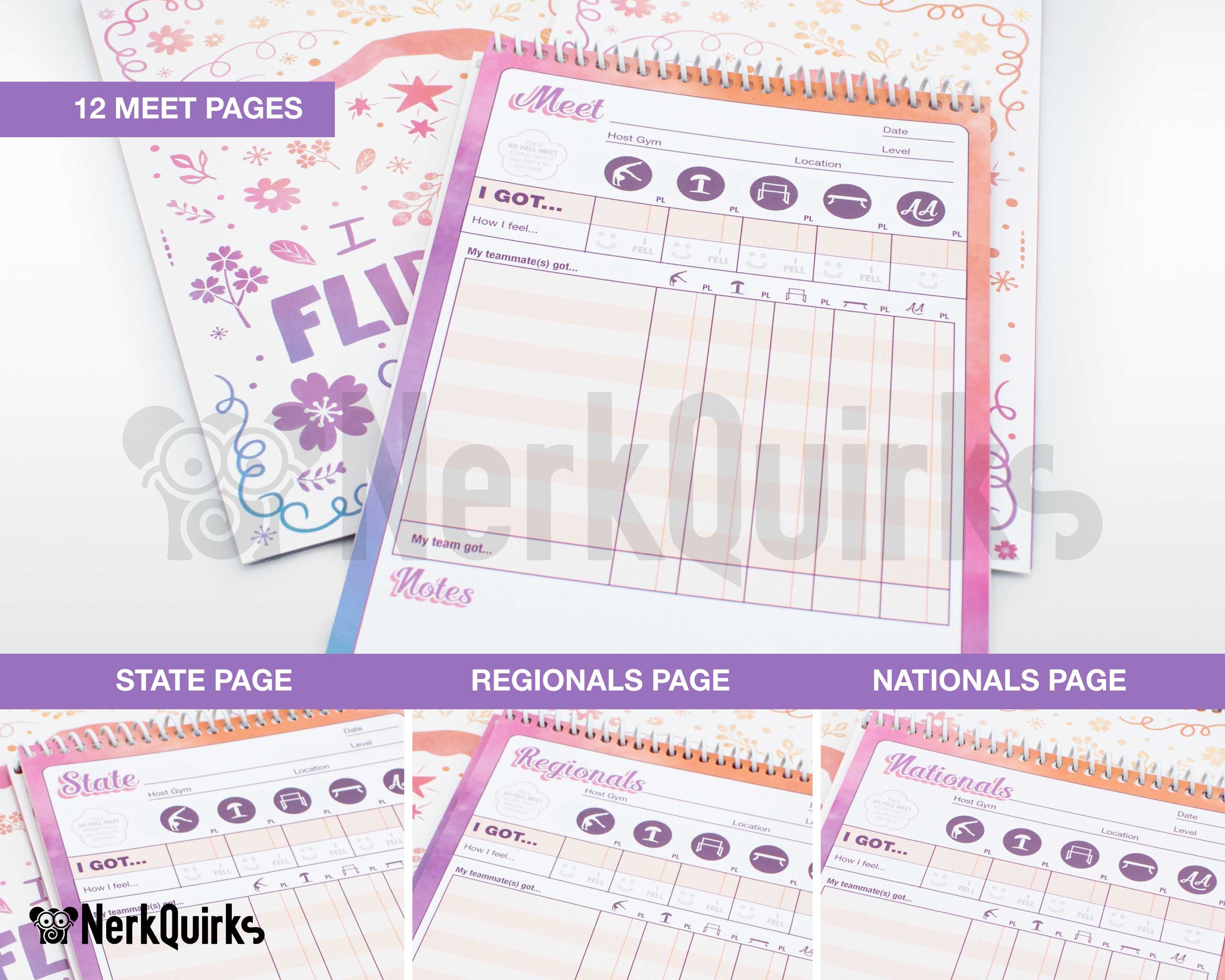Girls Gymnastics Sticker Scorebook • I Flipping Got This - Etsy