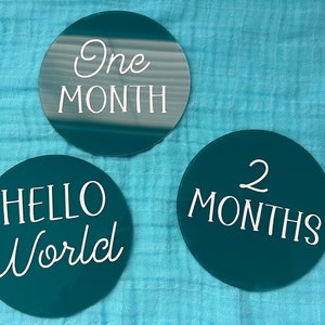 Acrylic Baby Milestones / Hello World Sign