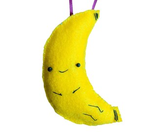 Hand-Stitched Banana Ornament, Funny Unique Gift