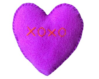 Valentine's Day Heart, XOXO Heart, Stuffed Valentine's Day Heart