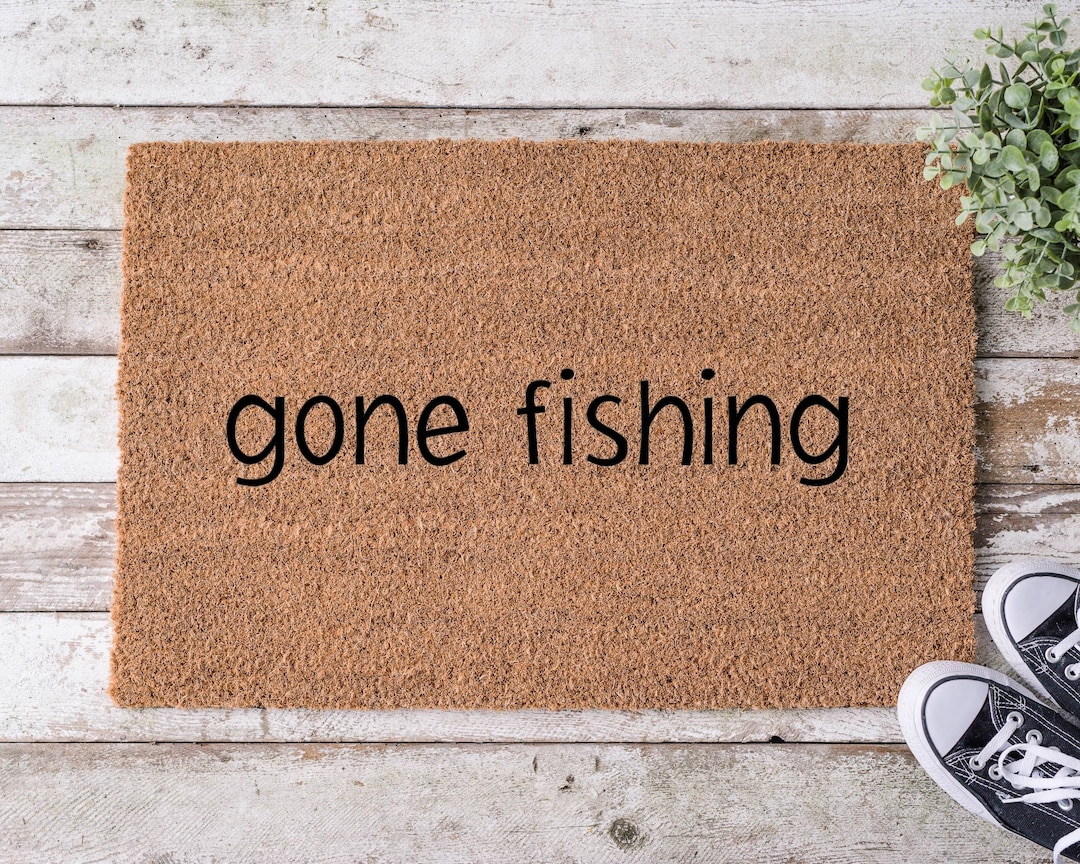 Gone Fishing Doormat, Fishing Doormat, Angler Doormat, Boat Doormat