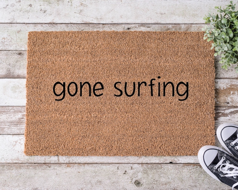 GONE SURFING Doormat Surfer Doormat Beach Doormat Surfing Etsy