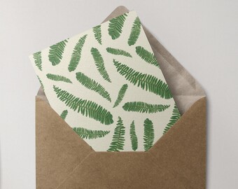 Ferns / Illustrated Gift Card / Recycled Card /