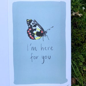 Im Here For You / Illustrated Gift Card / Recycled Card / image 4