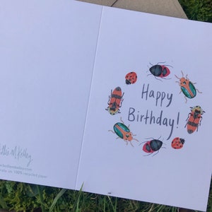 Happy Birthday Beetle / Illustrated Gift Card / Recycled Card / image 7