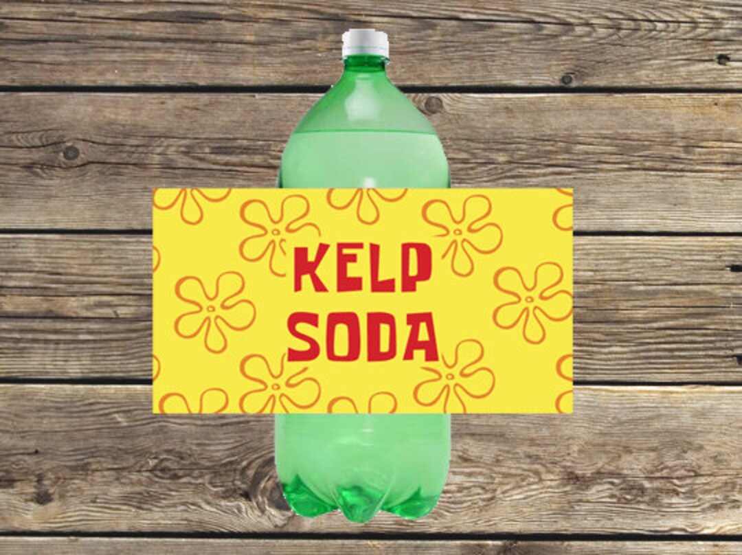2 liter Kelp Soda Under The Sea Drink Bottle Labels Printable Etsy