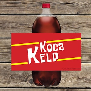 2-Liter Koca Kelp Soda under the sea luau drink bottle labels printable instant download birthday party