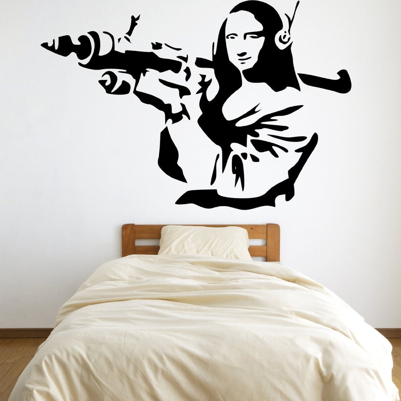 Banksy Mona Lisa Graffiti Wall Decal Sticker Vinyl 80x55