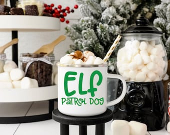 Xmas Dog Themed | Enamel Mug