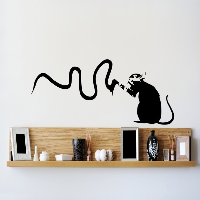 Banksy Vandal Graffiti Wall Decal Sticker Vinyl 80x55 Etsy