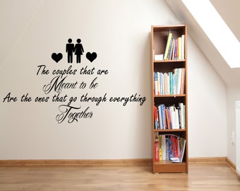 The Couples that are meant to be romantic Wall Sticker Quote Bedroom Transfer 100x55