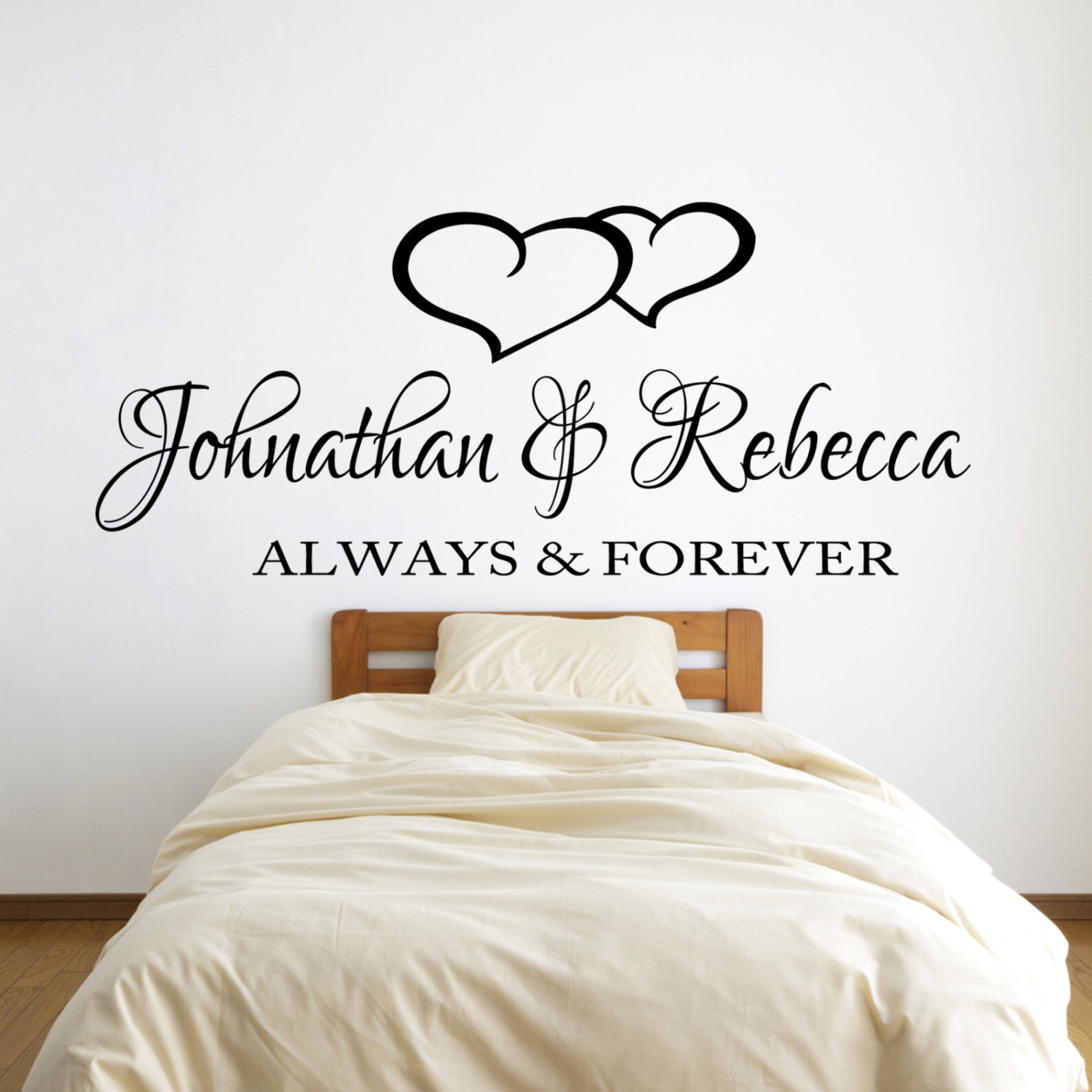 Custom Always and Forever Wall Sticker Vinyl Decal 100x55 Etsy
