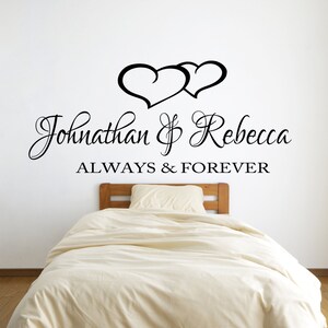 Custom Always and Forever Wall Sticker Vinyl Decal 100x55